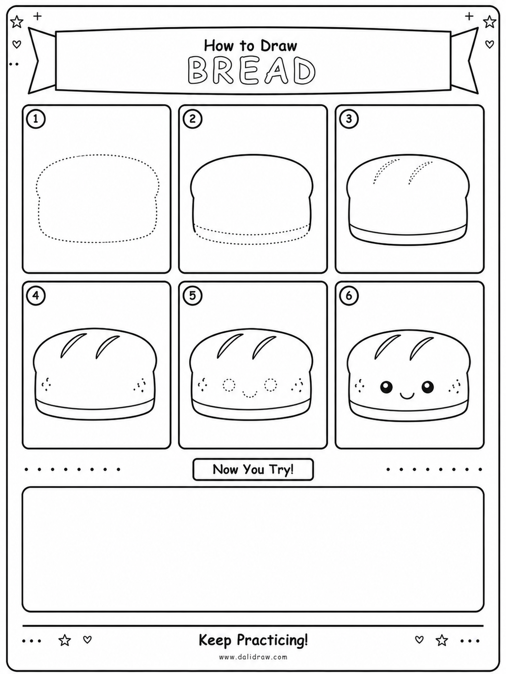 50 Food Drawing Challenge for Kids | Printable Step-by-Step PDF