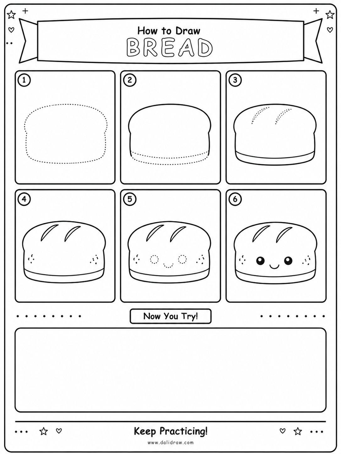 50 Food Drawing Challenge for Kids | Printable Step-by-Step PDF