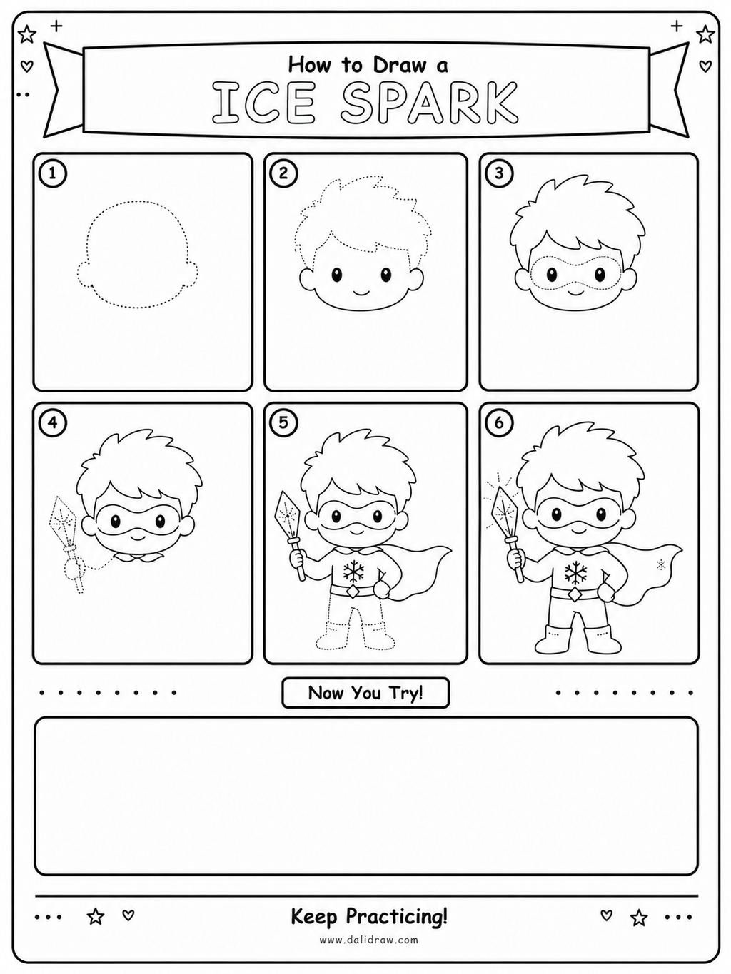 50 Heroes Drawing Challenge for Kids | Printable Step-by-Step PDF