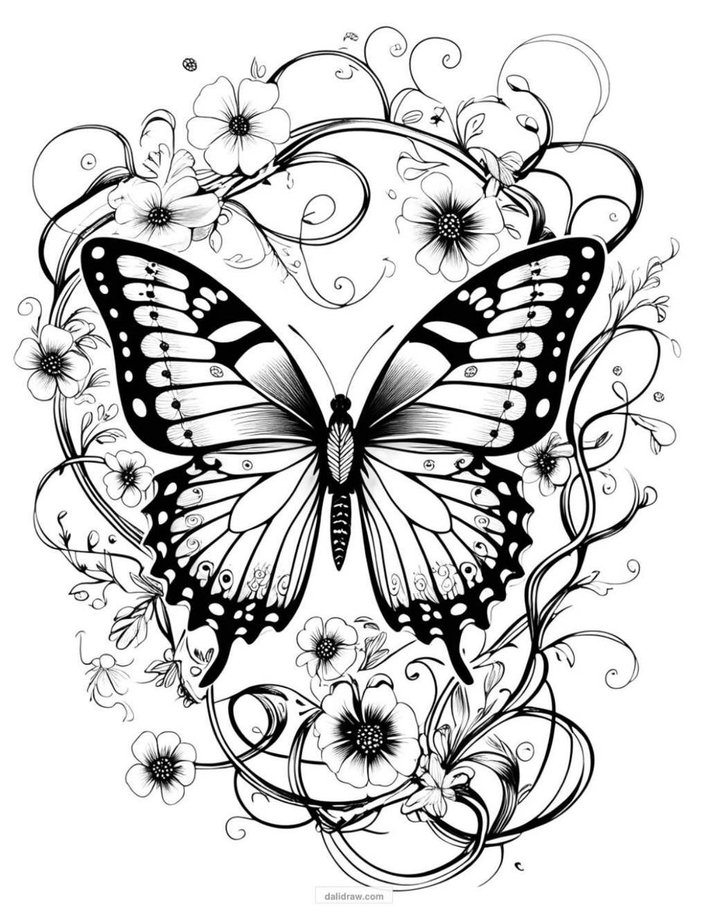 butterfly coloring page