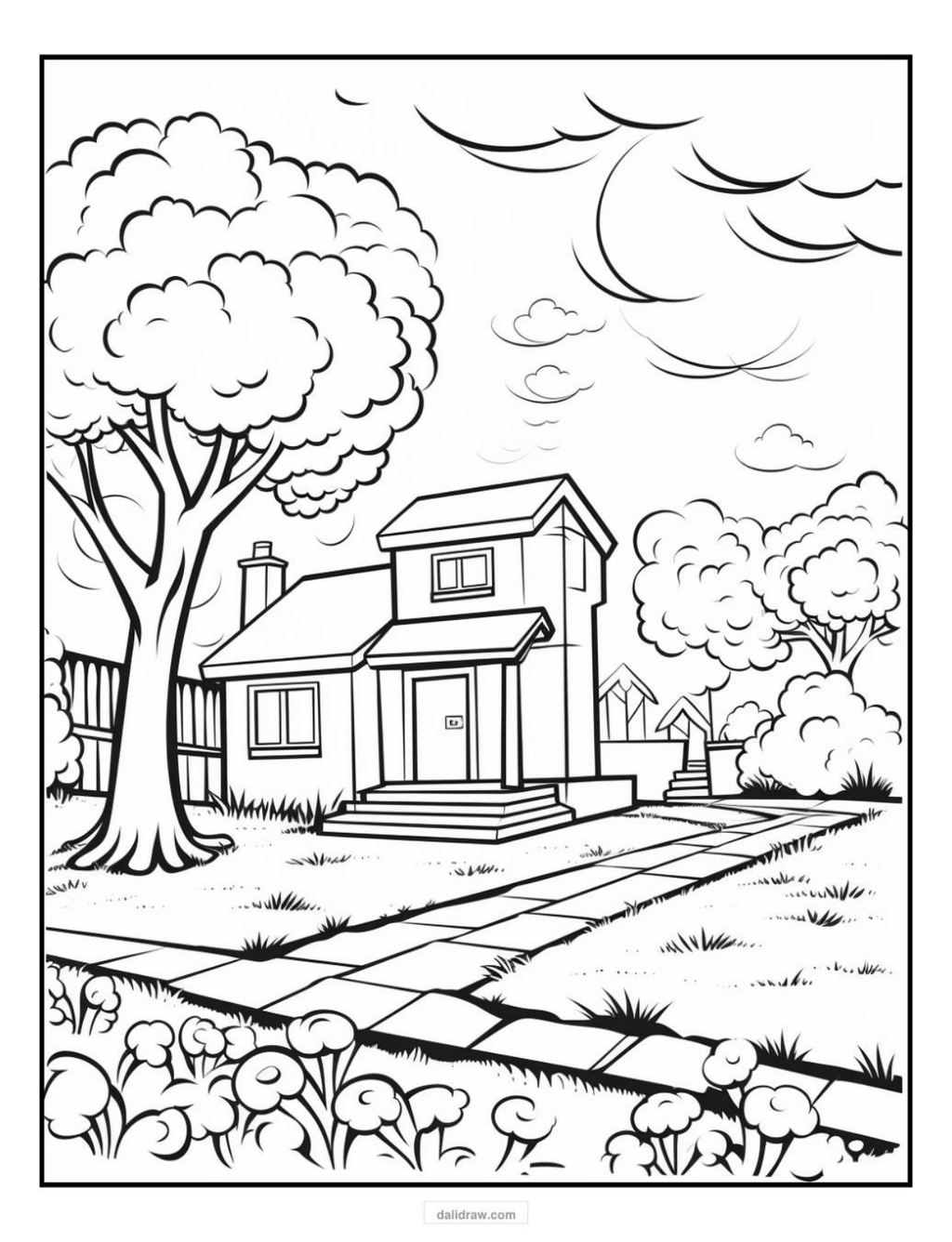 cute animals coloring page