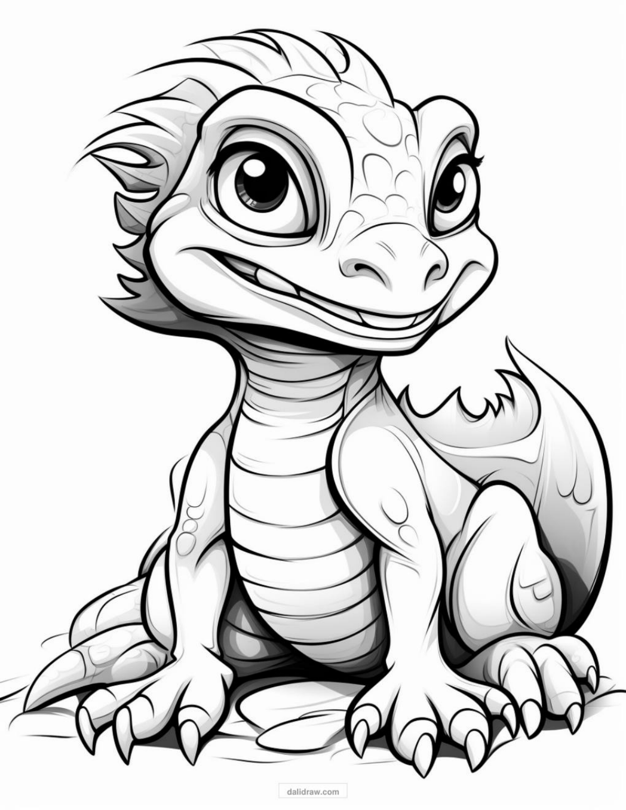 cute dinosaur coloring page