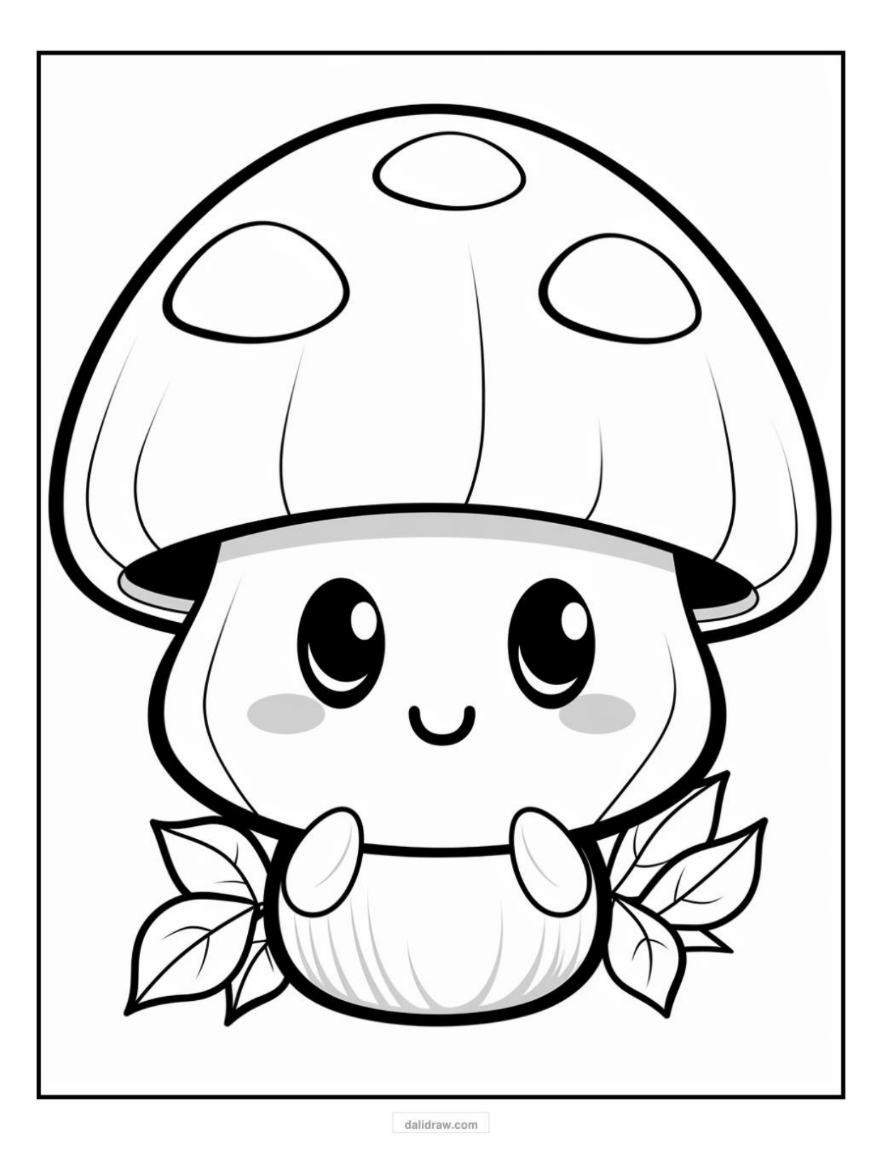 kawaii food coloring page