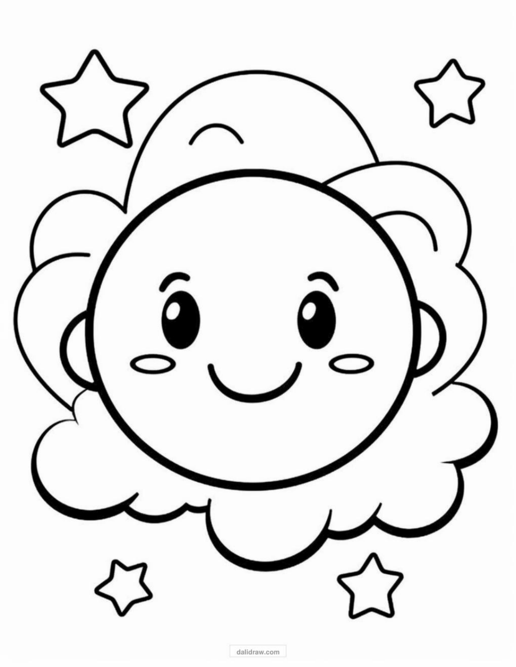 cute weather coloring page
