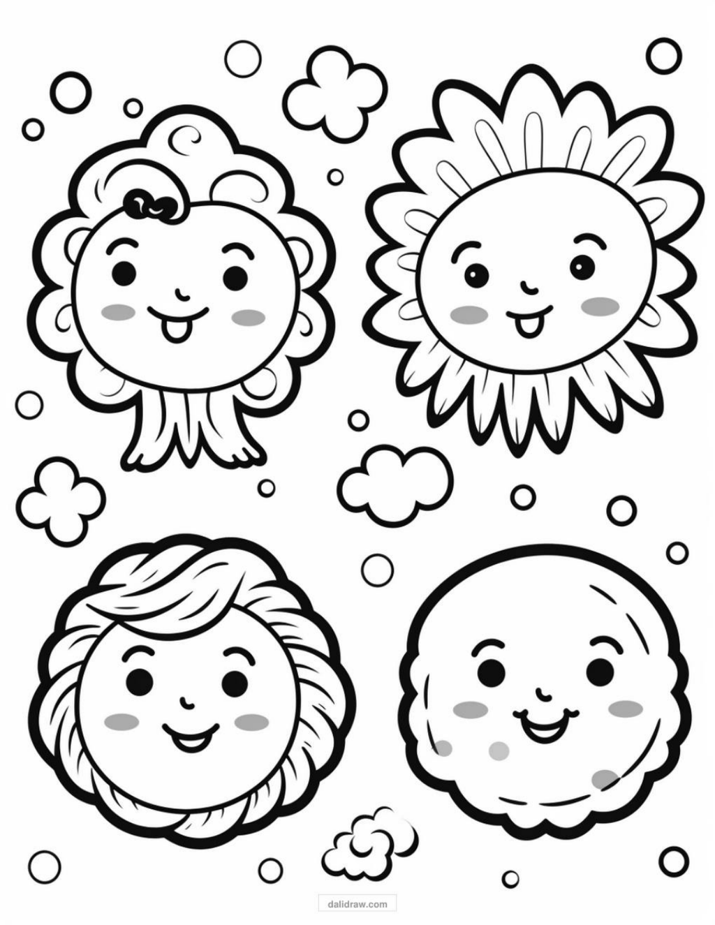 weather coloring activity page