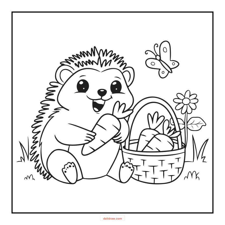 Garden coloring page sample