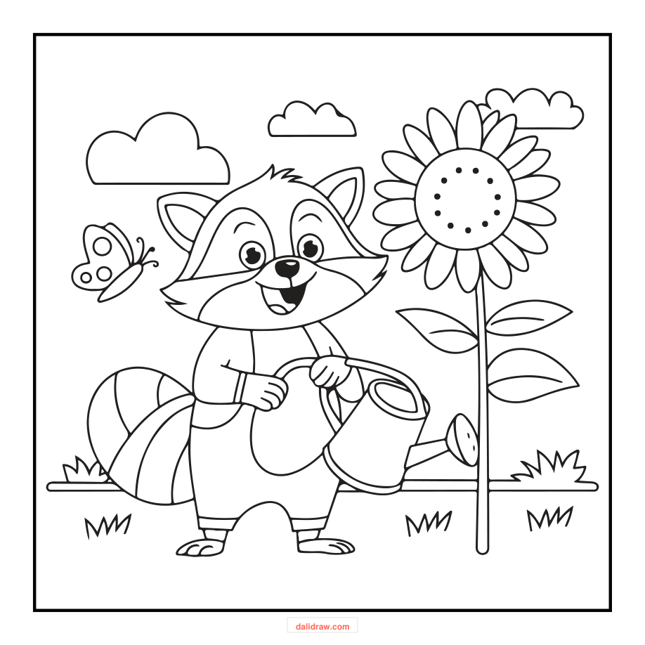 Farm animal coloring page