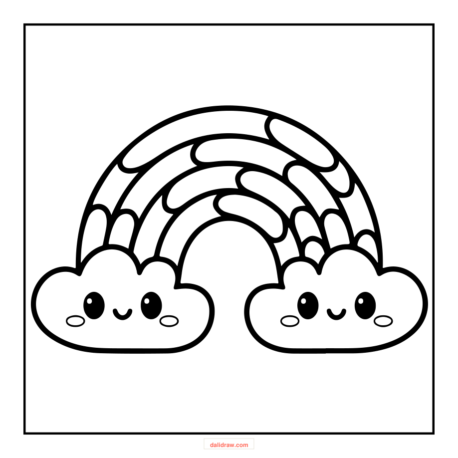 Kawaii coloring page sample