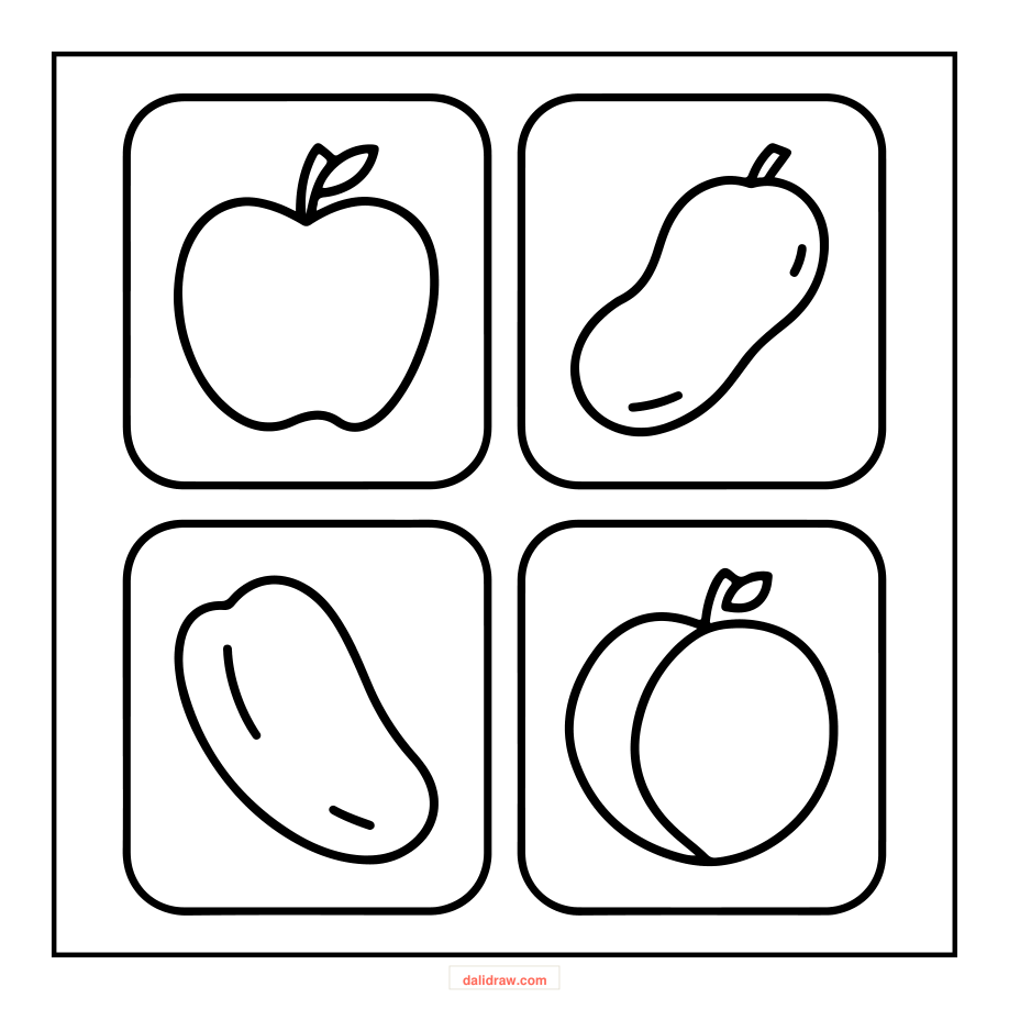 Cute animal coloring page