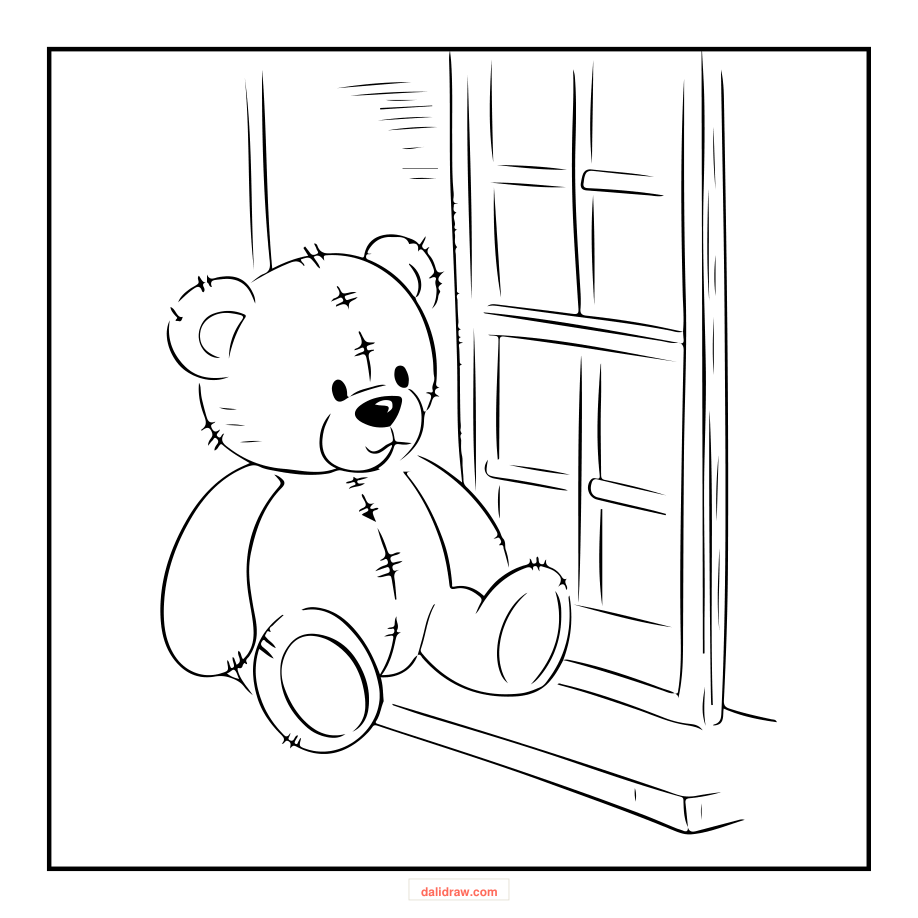 Kawaii food coloring page