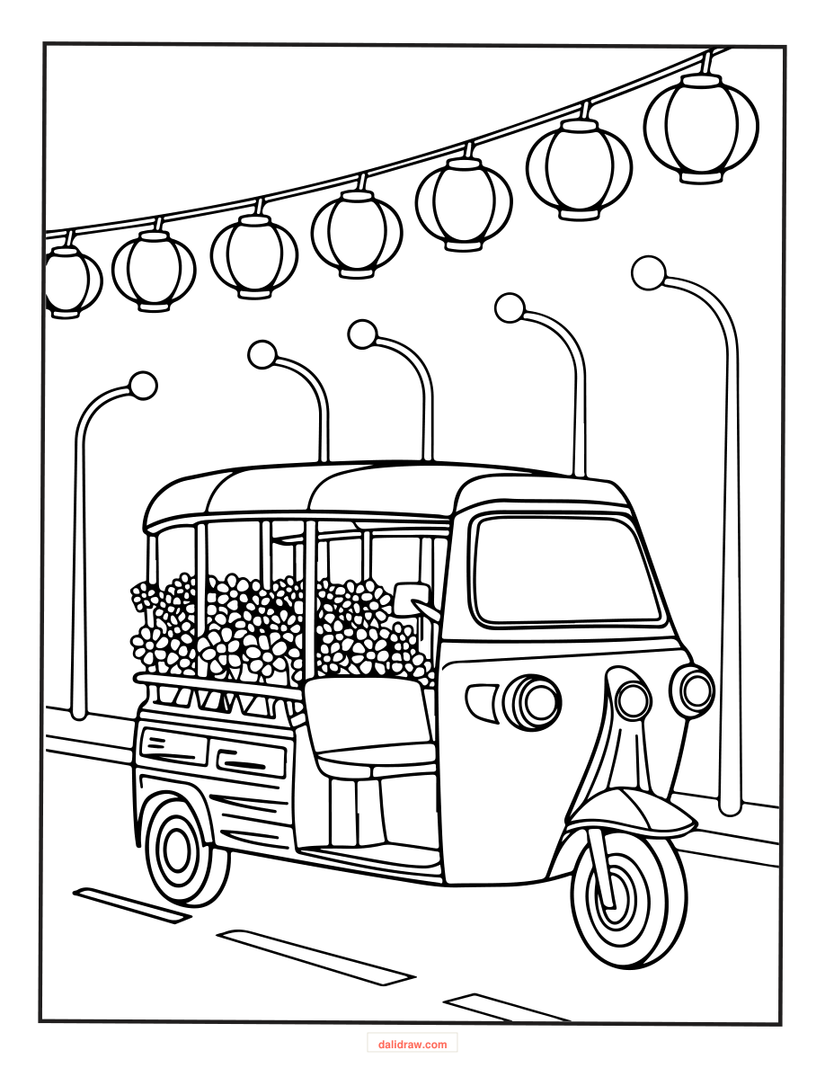 Truck coloring page