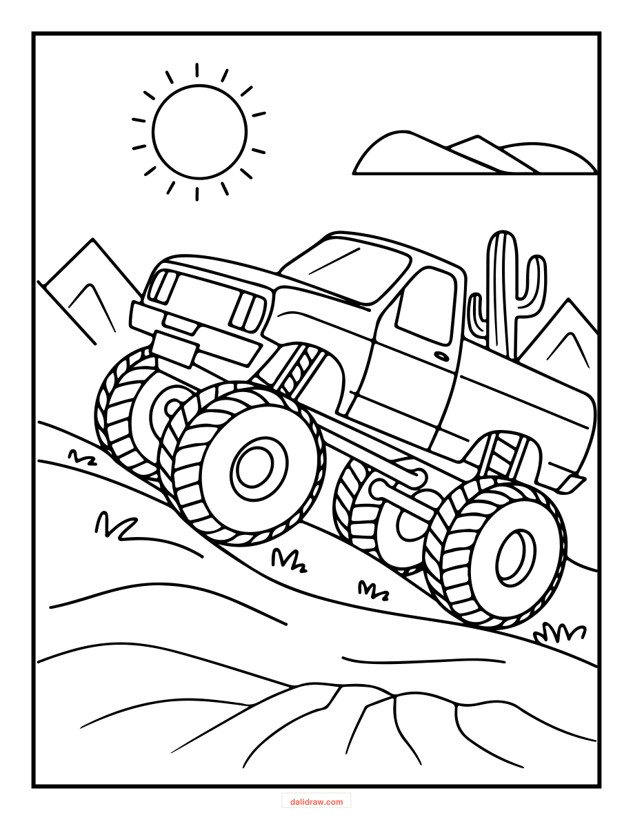 Vehicle coloring activity