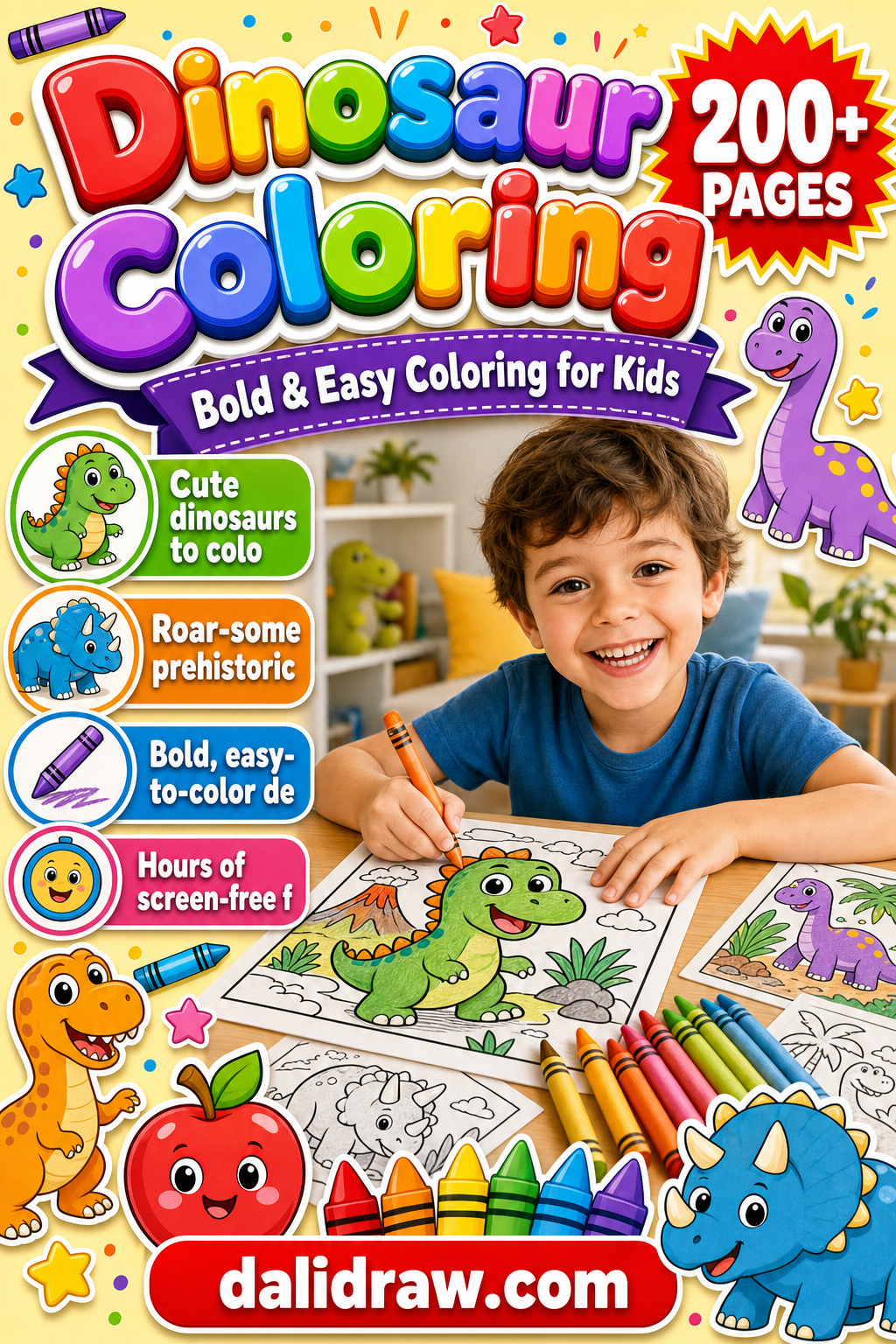 Dinosaur Coloring Book cover