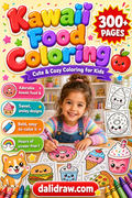 Kawaii Food Coloring Book cover