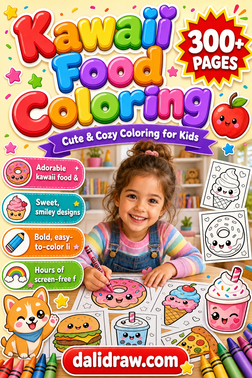 Kawaii Food Coloring Book cover