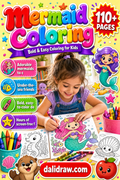 Mermaid Coloring Book cover