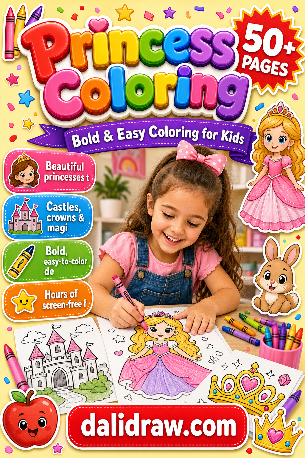 Princess Coloring Book cover