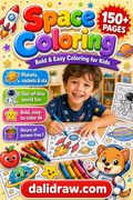 Space Coloring Book cover