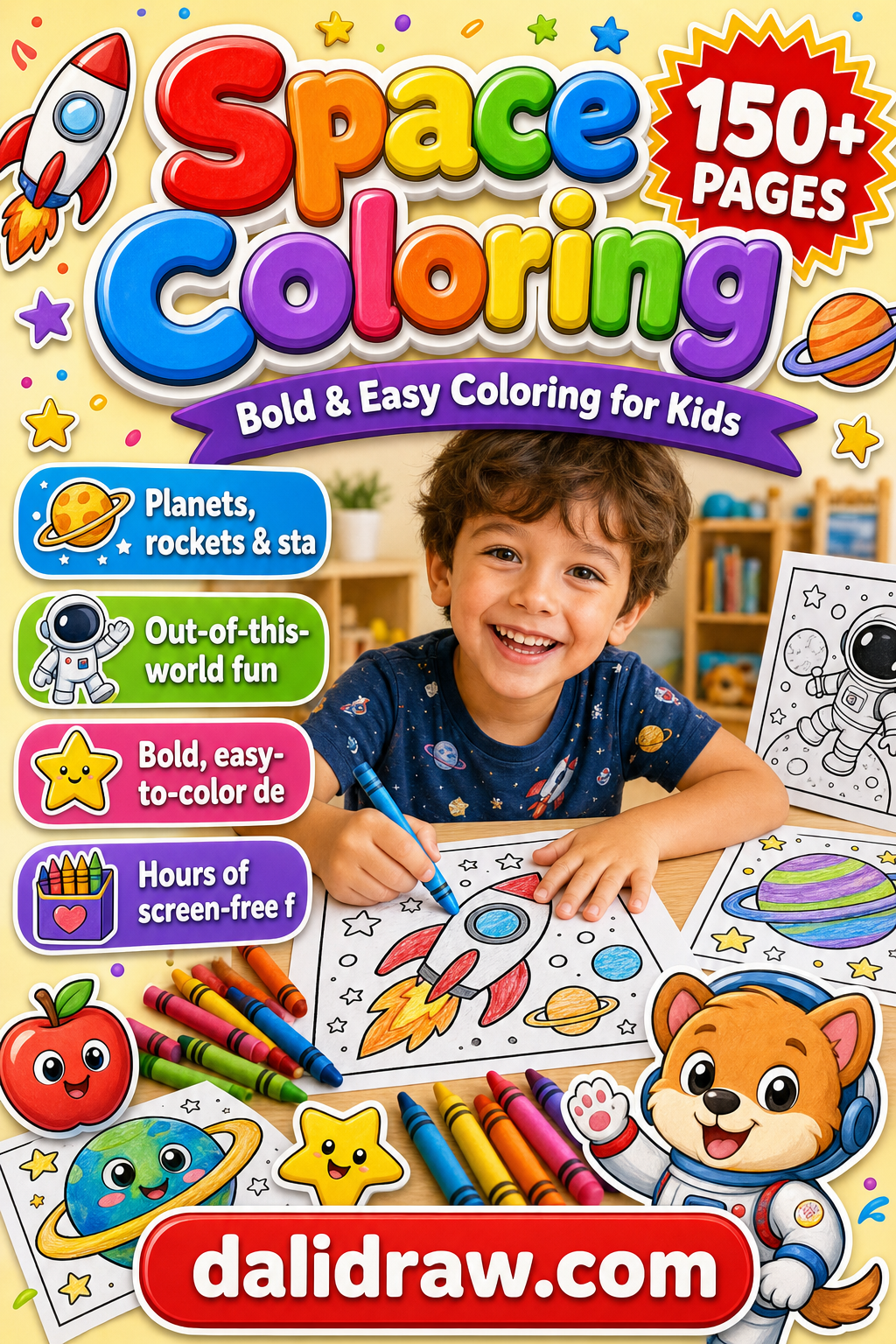 Space Coloring Book cover