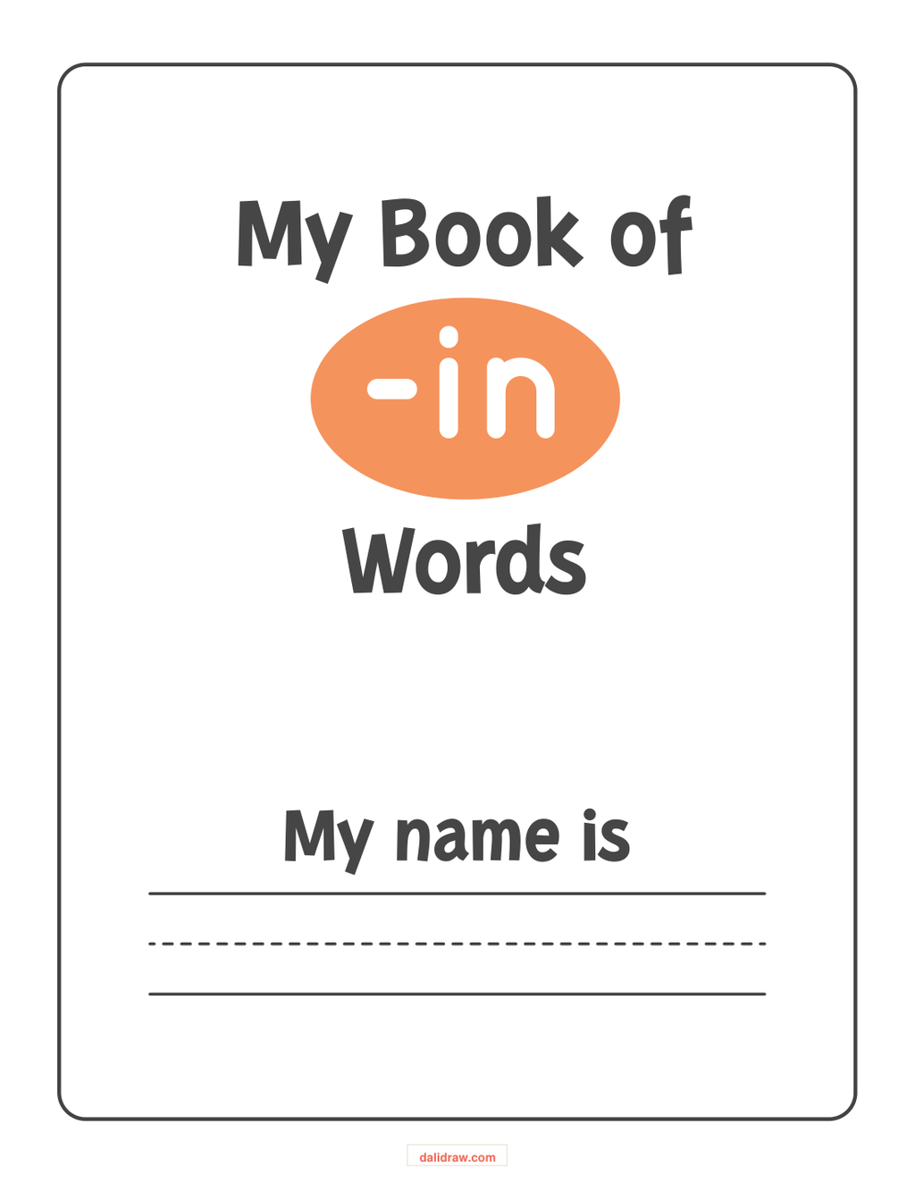 CVC word writing page