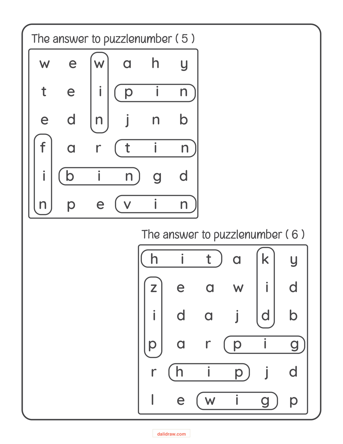 CVC reading activity page