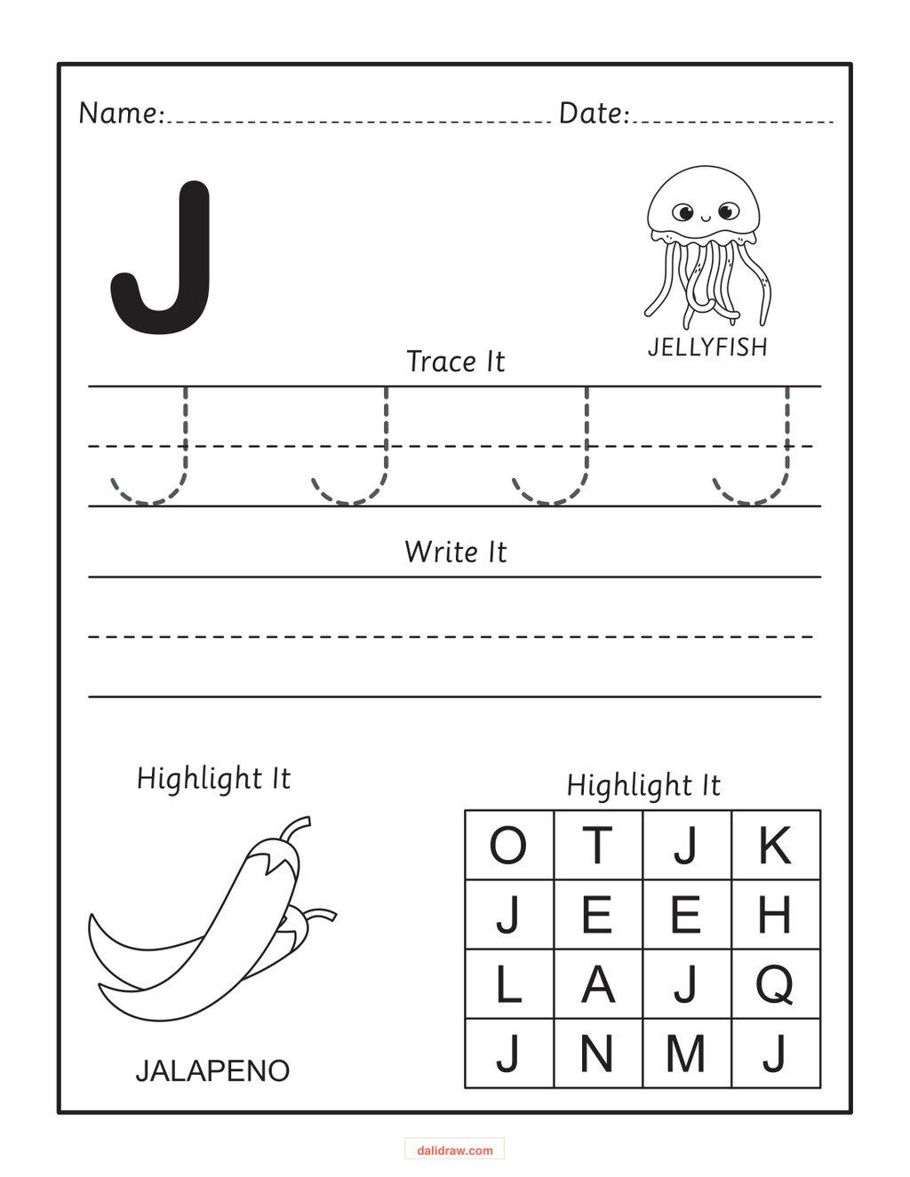 Find the letter activity page