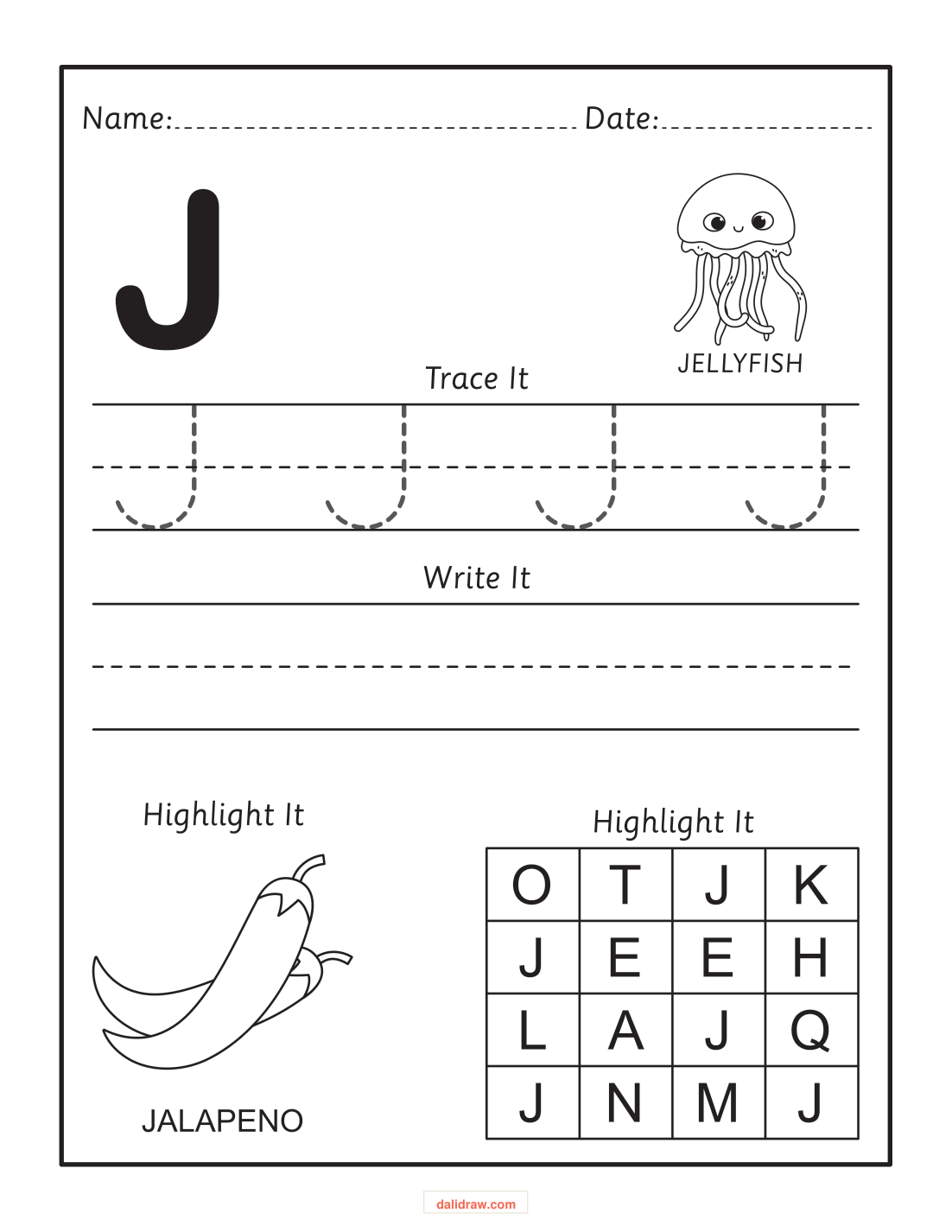 Find the letter activity page