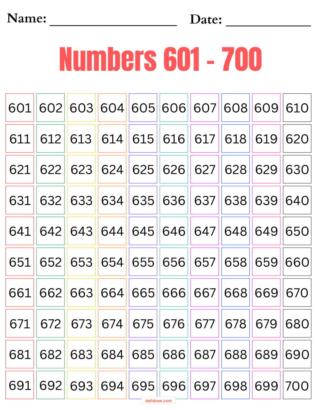 Color by number page