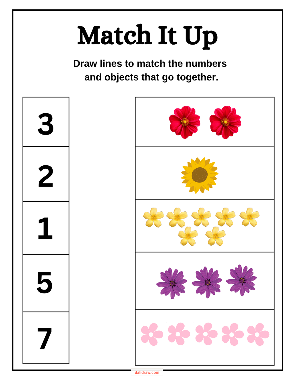 Number matching activity