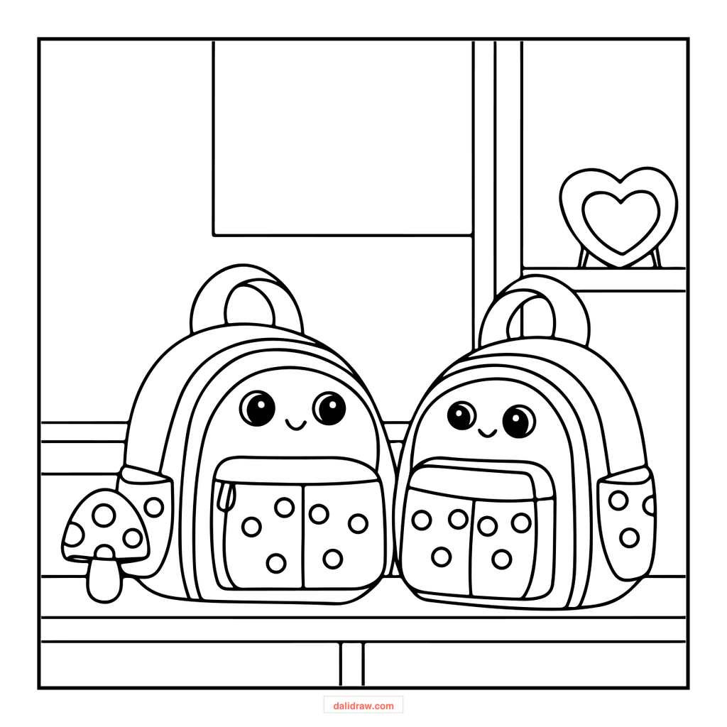 Cute coloring page sample