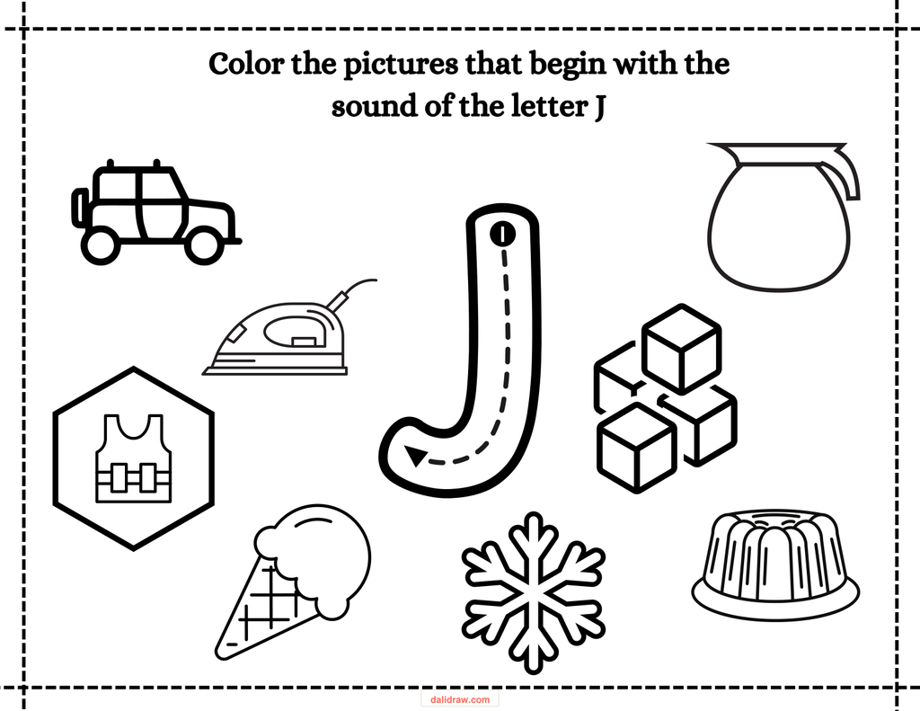 Beginning sounds phonics page