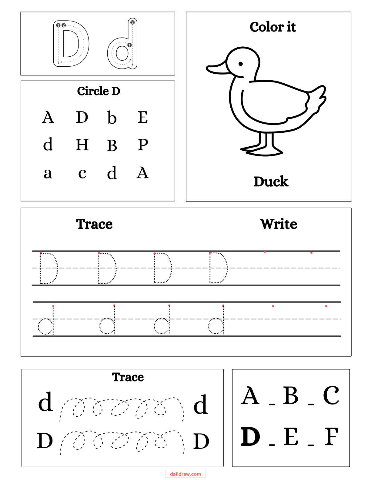 Line tracing practice page